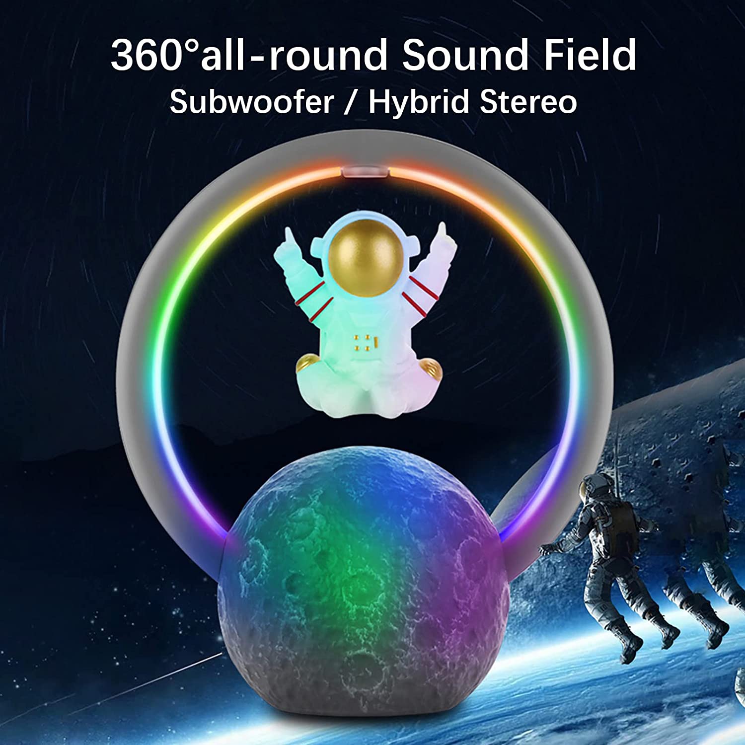 3D RGB Astronaut Bluetooth Speaker Lamp