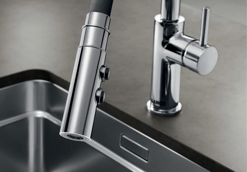BLANCO 525793 CATRIS-S Flexo, kitchen tap in matt black, kitchen mixer, high pressure [Energy efficiency class B]