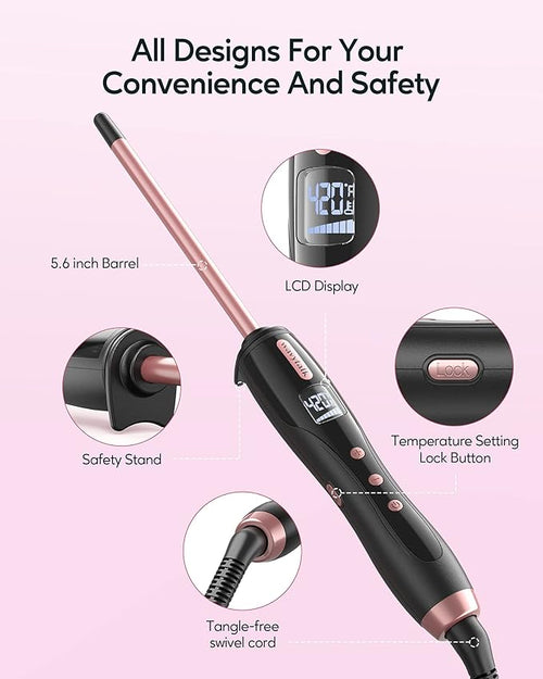 Wavytalk® 3/8 Inch Small Curling Iron Wand