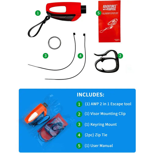BreakFree® - 2-in-1 Emergency Window Breaker & Seatbelt Cutter