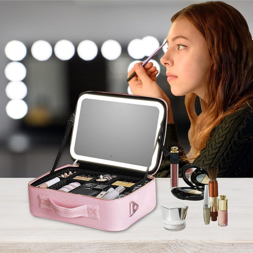 GlowBag® - Portable Makeup Organizer with LED Light