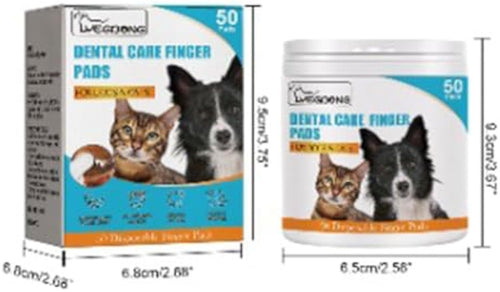 HappyTeeth® - 50pcs Pet Dental Finger Wipes