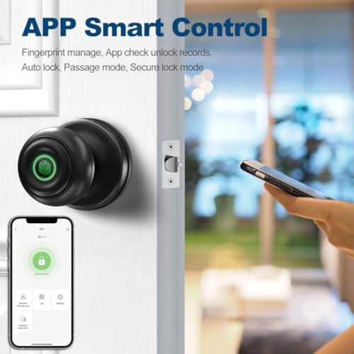 IntelliLock® - Smart Door Knob with Fingerprint Access
